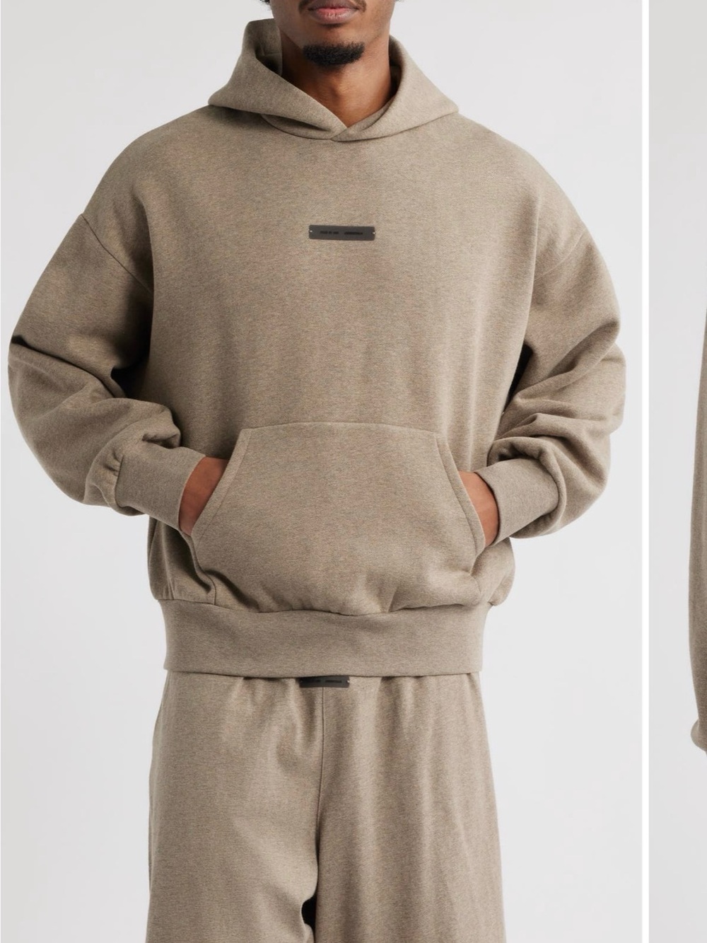 Fear of God Essentials: Classic Fit Fleece Hoodie, Menβs Small